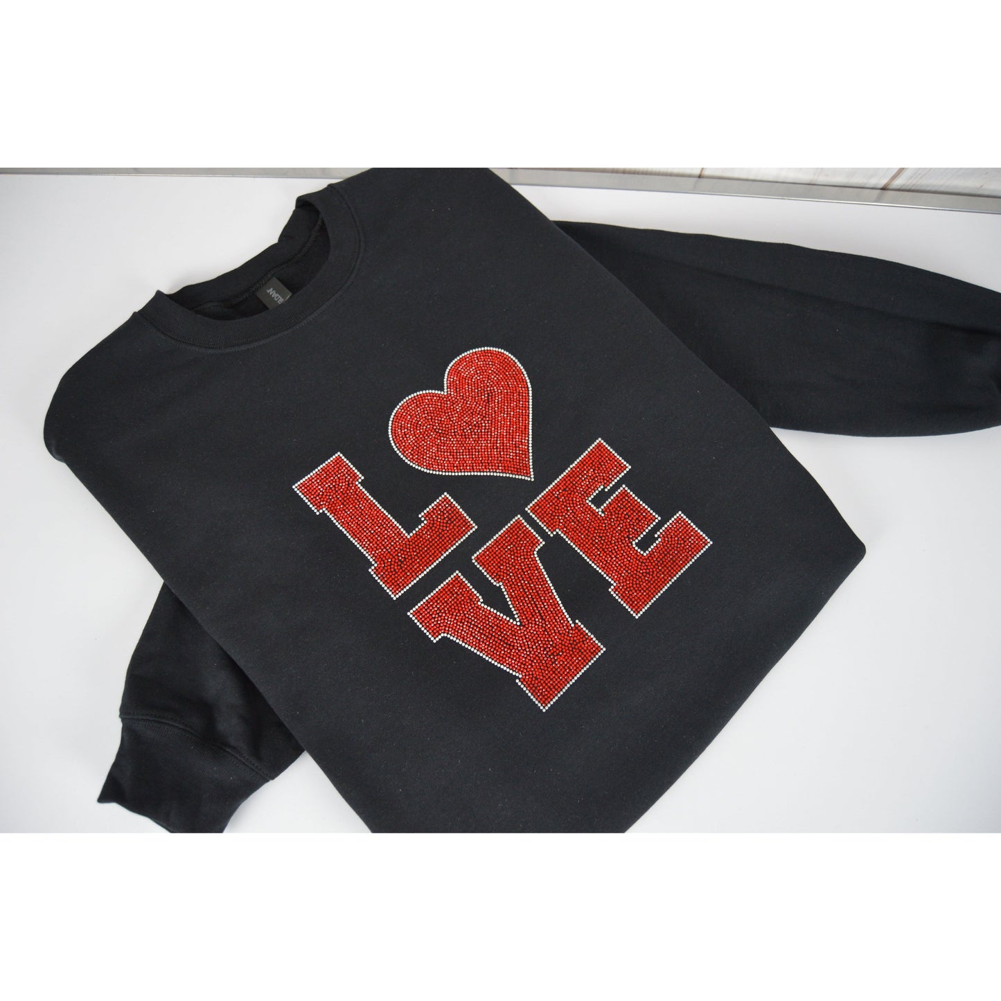 Valentine sweatshirt  bling Love Shirt bedaBedazzled Valentine sweatshirt  bling Love Shirt bedazzled Gift for her for myself Gift for my valentinezzled Gift for her for myself Gift for my valentine