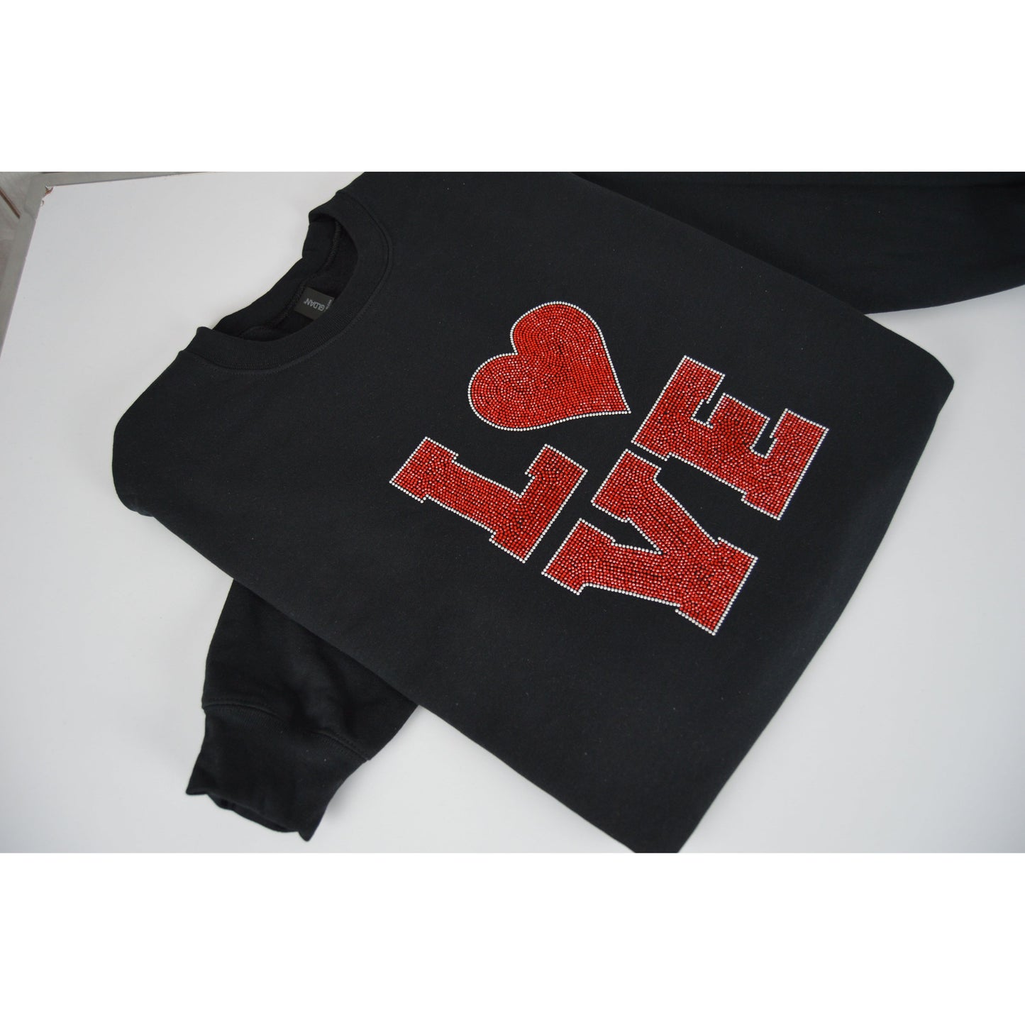 Valentine sweatshirt  bling Love Shirt bedaBedazzled Valentine sweatshirt  bling Love Shirt bedazzled Gift for her for myself Gift for my valentinezzled Gift for her for myself Gift for my valentine