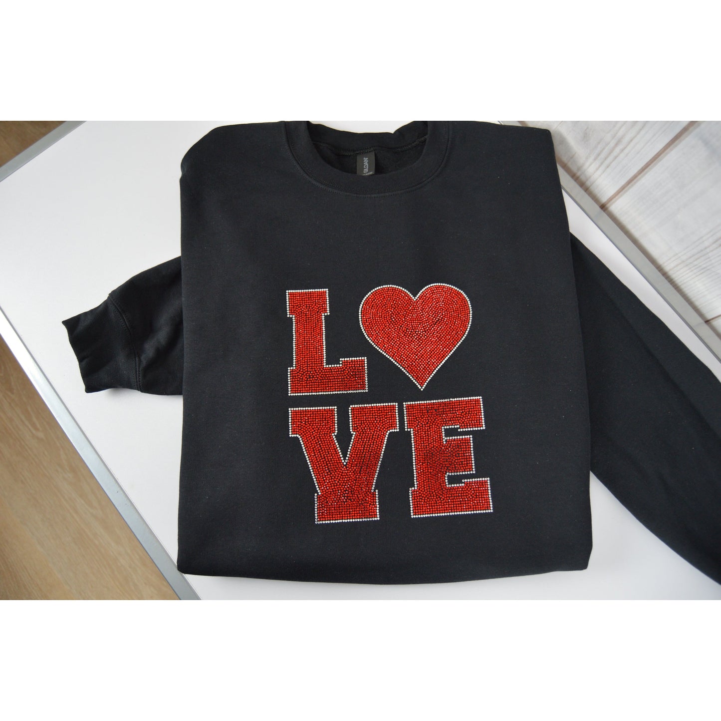 Valentine sweatshirt  bling Love Shirt bedaBedazzled Valentine sweatshirt  bling Love Shirt bedazzled Gift for her for myself Gift for my valentinezzled Gift for her for myself Gift for my valentine