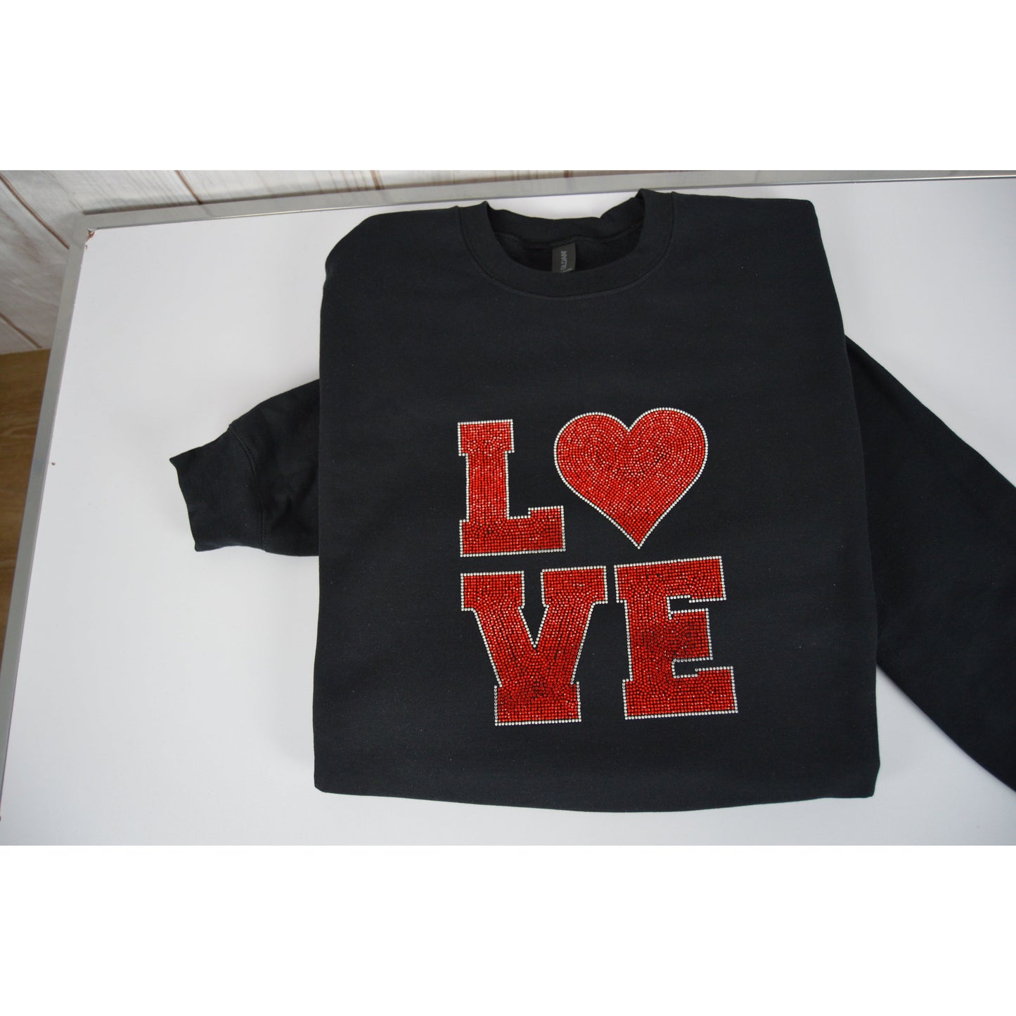 Valentine sweatshirt  bling Love Shirt bedaBedazzled Valentine sweatshirt  bling Love Shirt bedazzled Gift for her for myself Gift for my valentinezzled Gift for her for myself Gift for my valentine