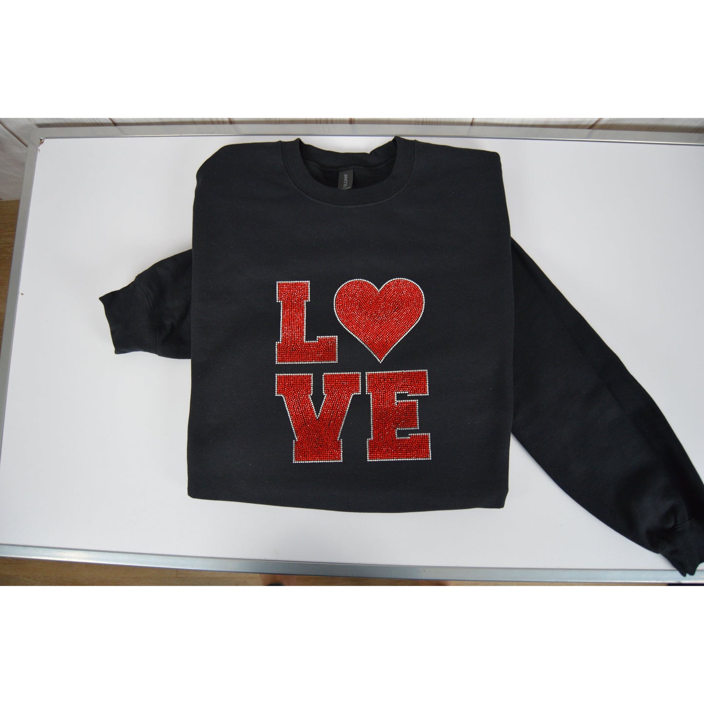 Valentine sweatshirt  bling Love Shirt bedaBedazzled Valentine sweatshirt  bling Love Shirt bedazzled Gift for her for myself Gift for my valentinezzled Gift for her for myself Gift for my valentine