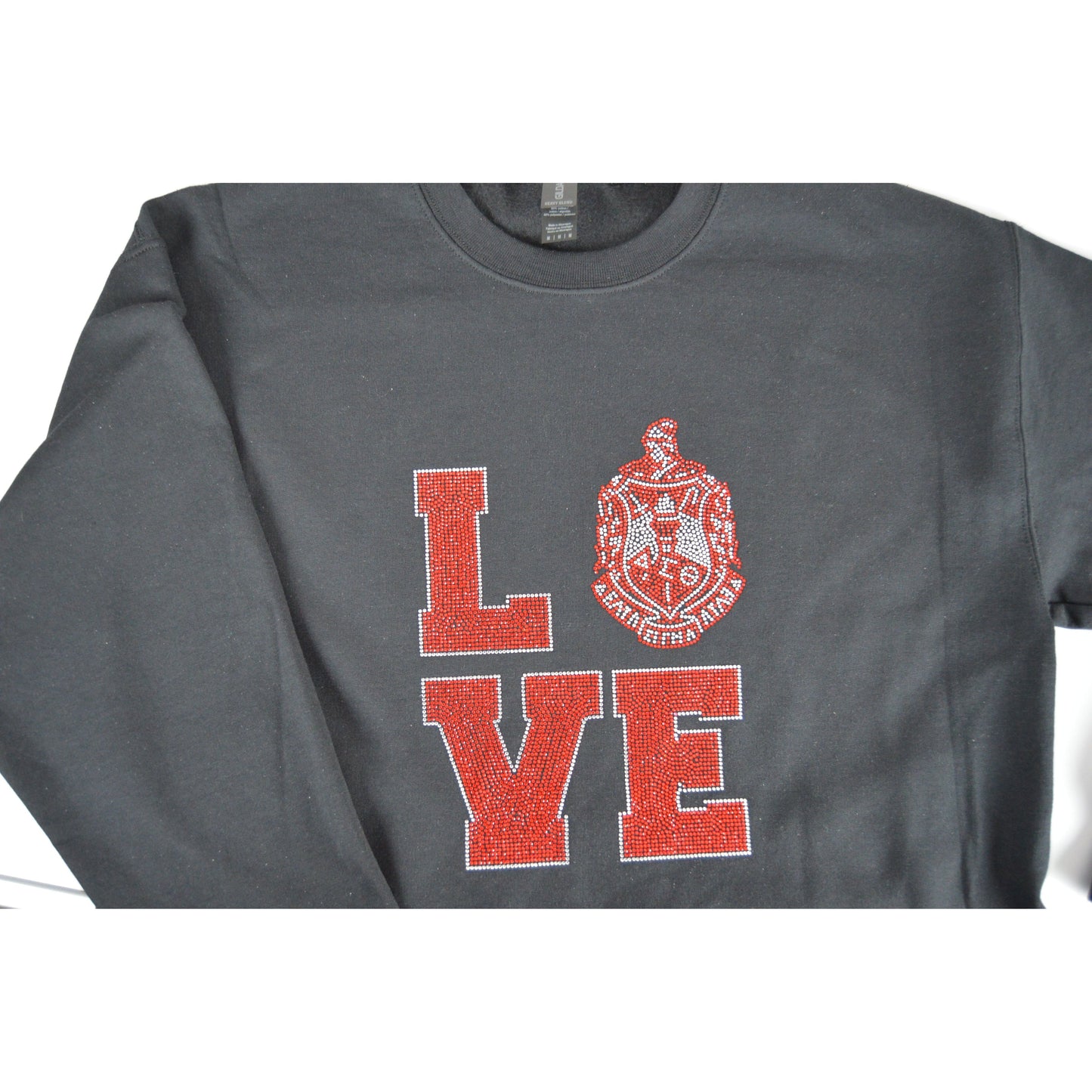 Delta Digma Theta Valentine sweatshirt Gift for her DST Rhinestone Love  Shirt Bedazzled sorority  sweatshirt