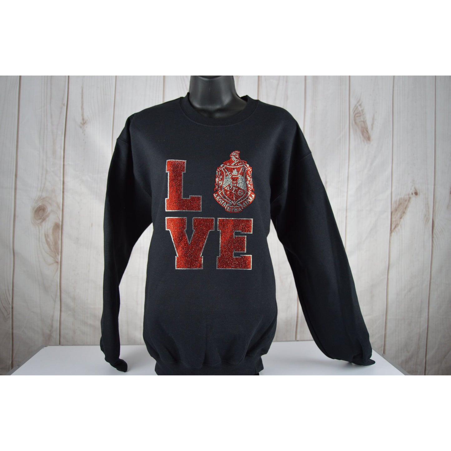 Delta Digma Theta Valentine sweatshirt Gift for her DST Rhinestone Love  Shirt Bedazzled sorority  sweatshirt