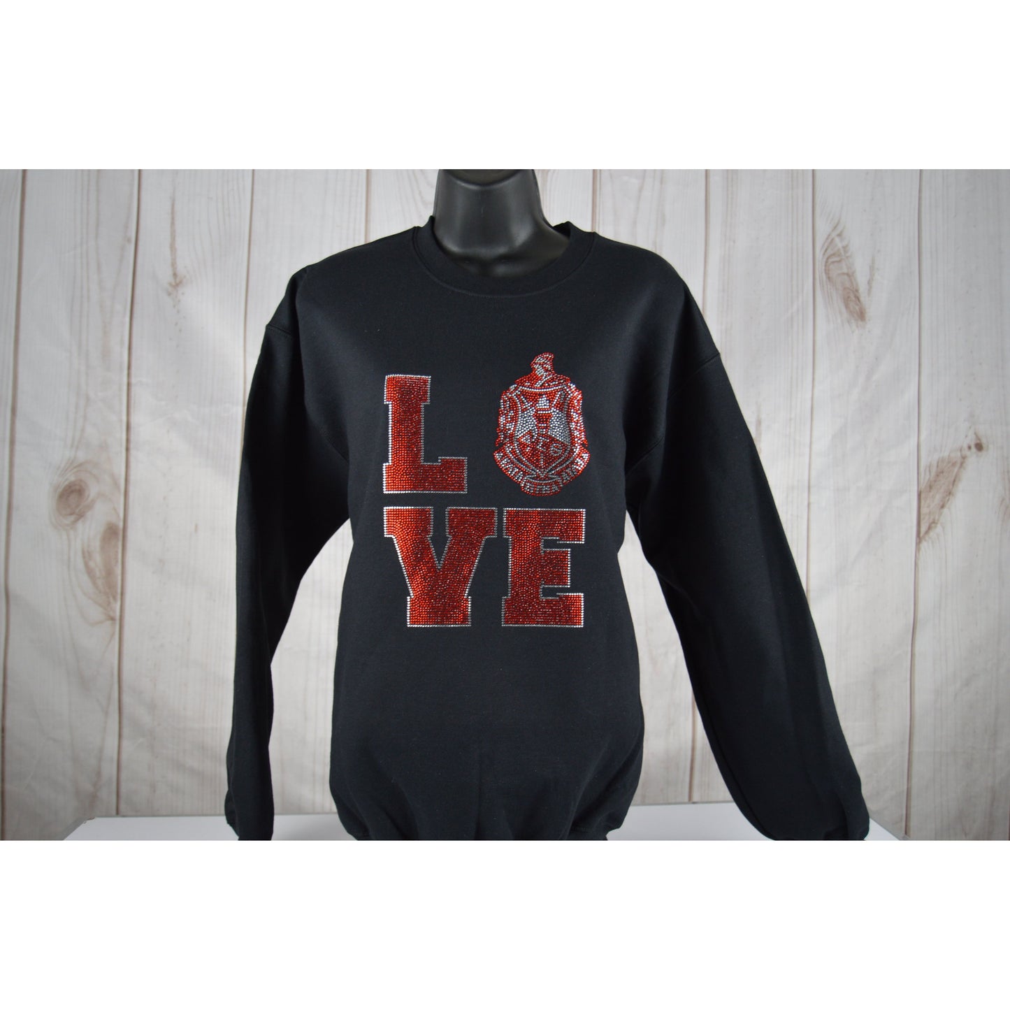 Delta Digma Theta Valentine sweatshirt Gift for her DST Rhinestone Love  Shirt Bedazzled sorority  sweatshirt