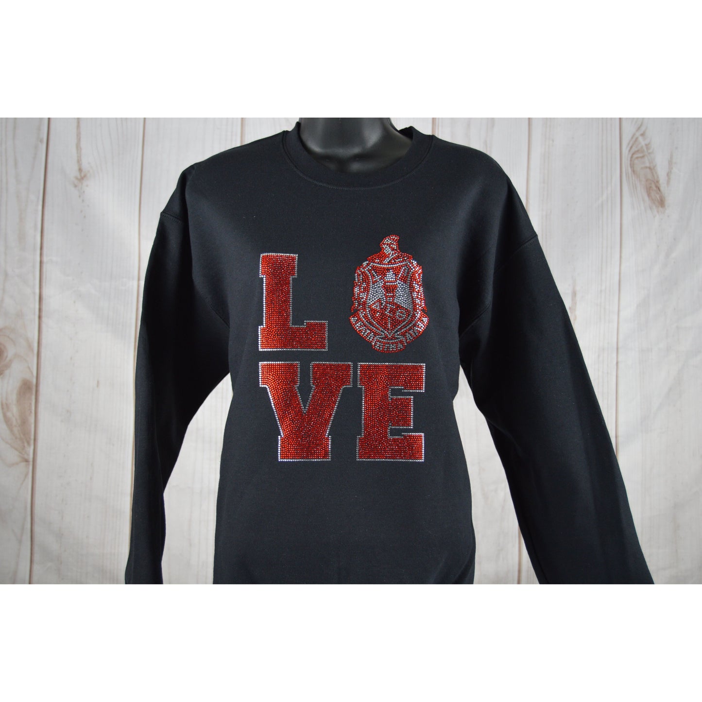 Delta Digma Theta Valentine sweatshirt Gift for her DST Rhinestone Love  Shirt Bedazzled sorority  sweatshirt