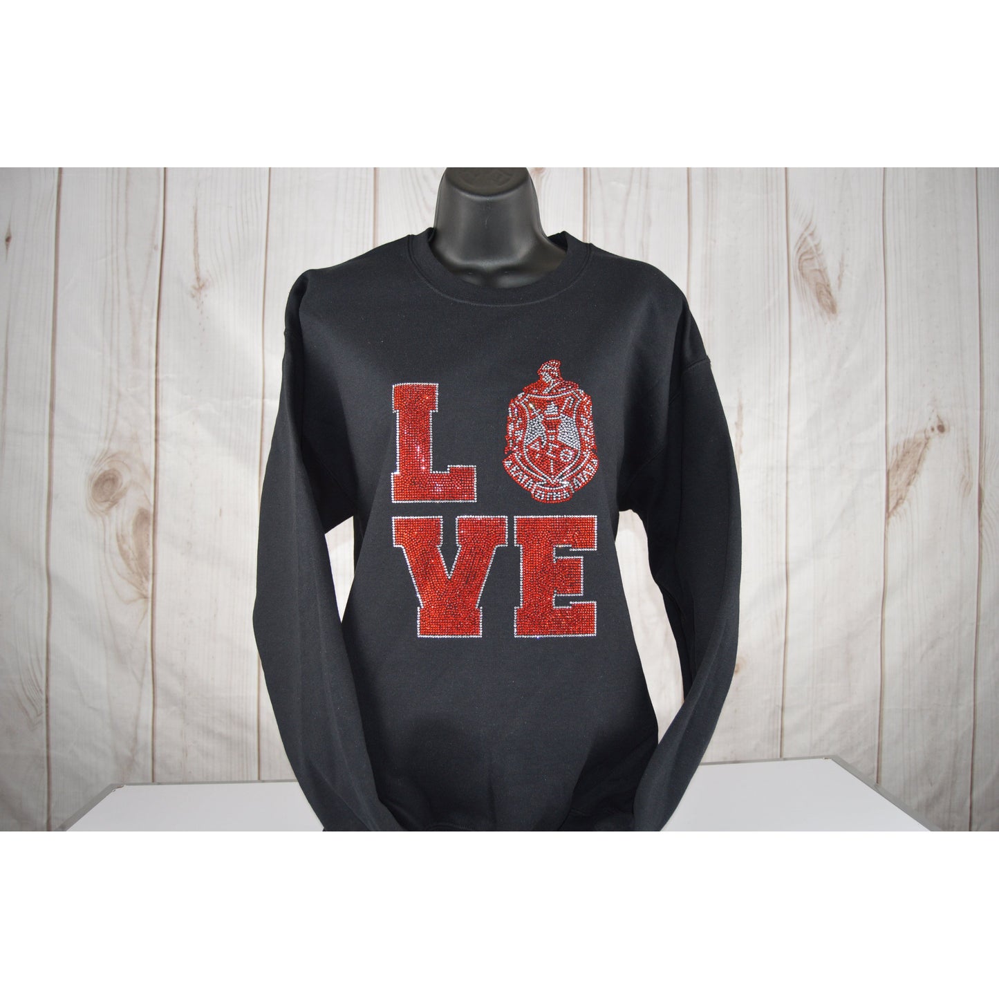 Delta Digma Theta Valentine sweatshirt Gift for her DST Rhinestone Love  Shirt Bedazzled sorority  sweatshirt