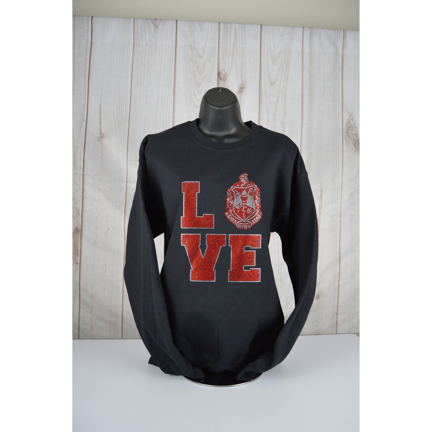 Delta Digma Theta Valentine sweatshirt Gift for her DST Rhinestone Love  Shirt Bedazzled sorority  sweatshirt