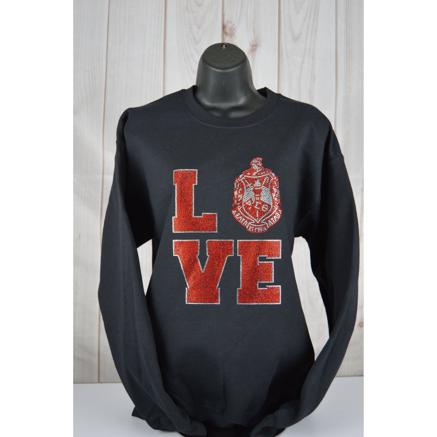 Delta Digma Theta Valentine sweatshirt Gift for her DST Rhinestone Love  Shirt Bedazzled sorority  sweatshirt