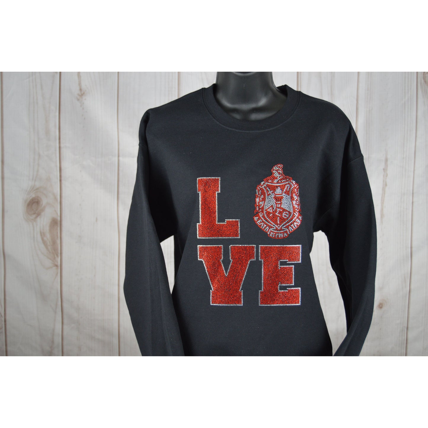 Delta Digma Theta Valentine sweatshirt Gift for her DST Rhinestone Love  Shirt Bedazzled sorority  sweatshirt