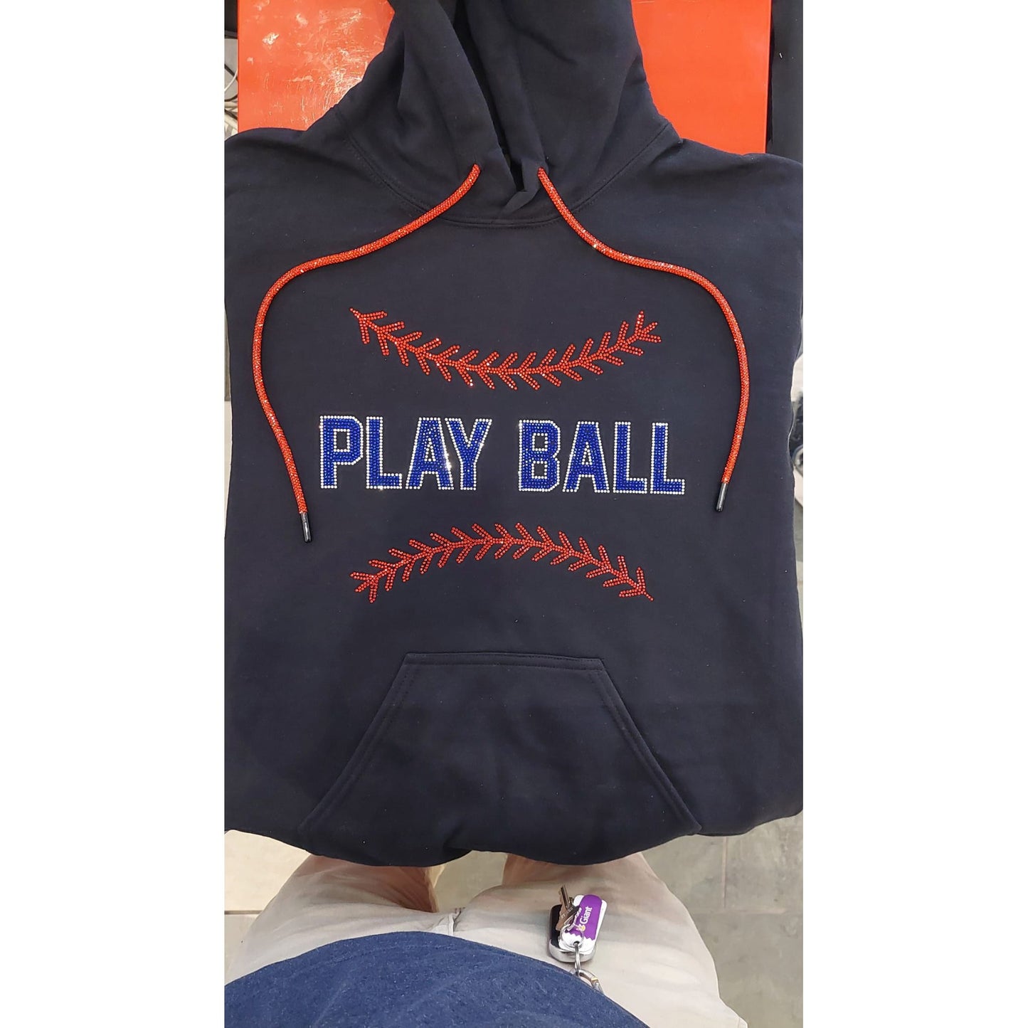 Play Ball Baseball Sweatshirt Play ball Rhinestone Shirt Baseball Fan bling shirt