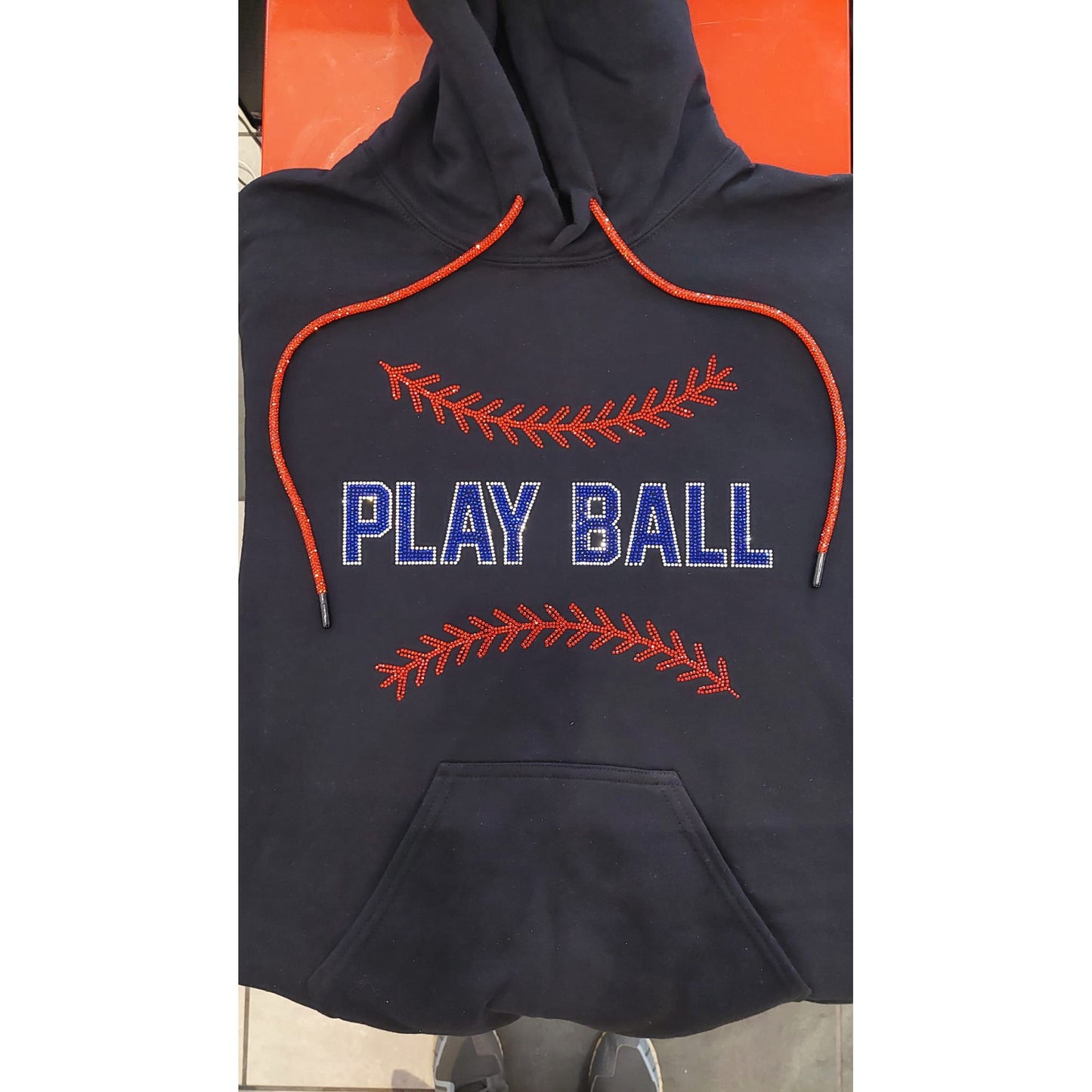 Play Ball Baseball Sweatshirt Play ball Rhinestone Shirt Baseball Fan bling shirt