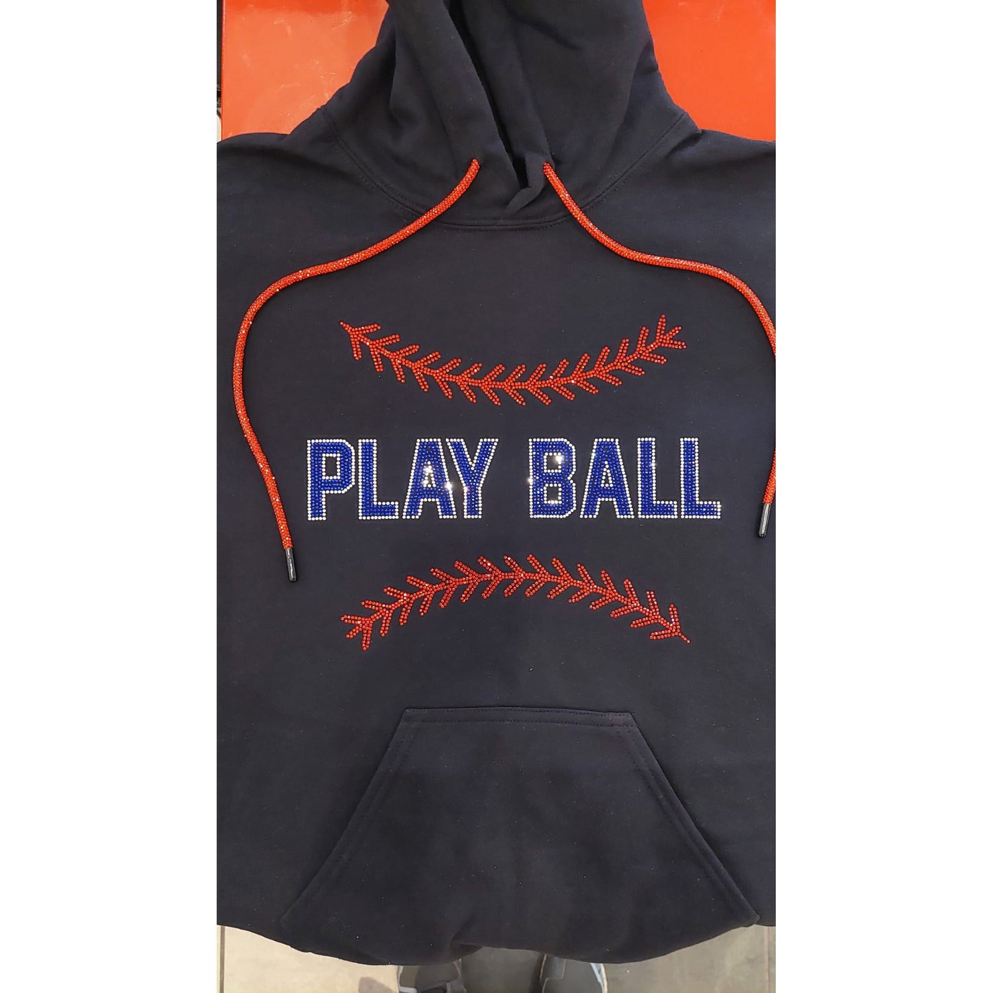 Play Ball Baseball Sweatshirt Play ball Rhinestone Shirt Baseball Fan bling shirt